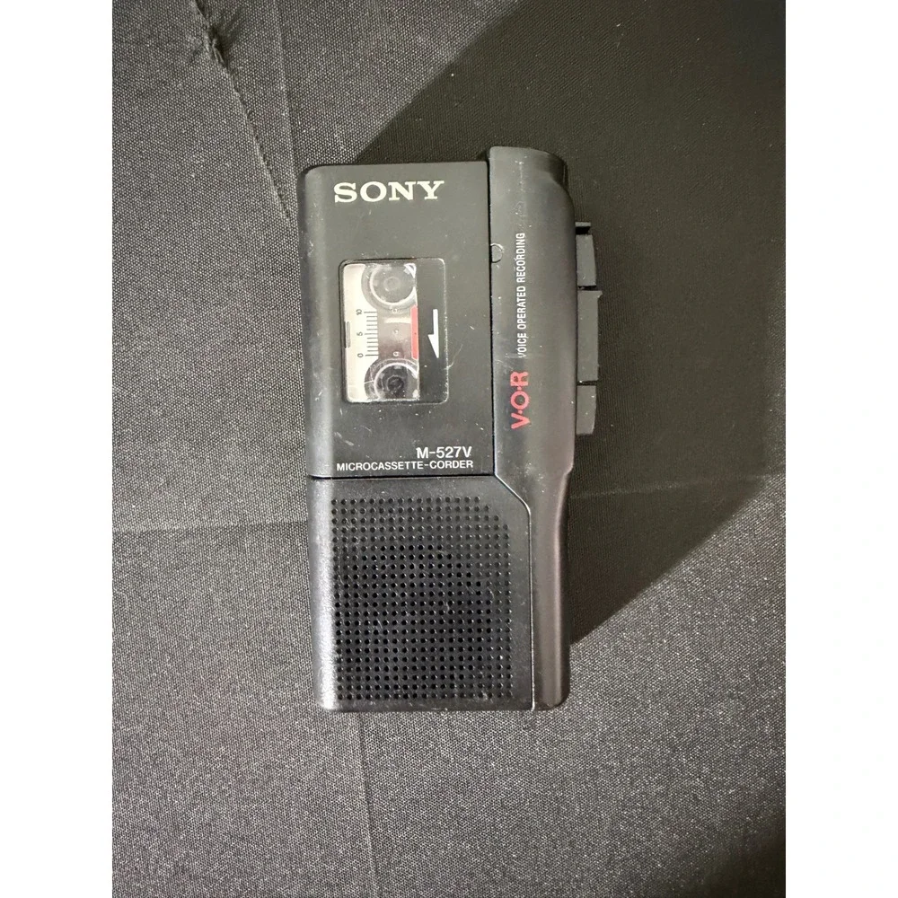 Sony Microcassette-Corder M-527V Small Black EUC VOR Voice Operated Recording